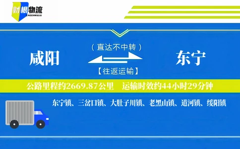 咸阳到东宁物流公司