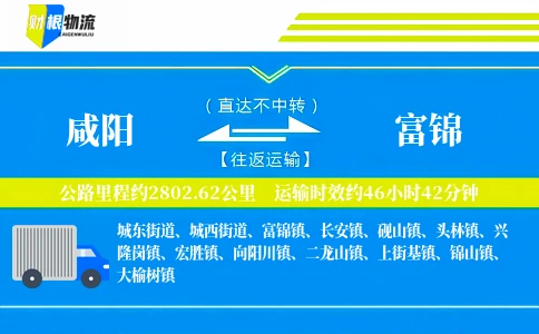 咸阳到富锦物流公司