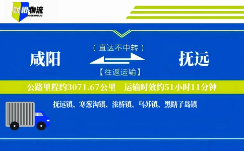 咸阳到抚远物流公司