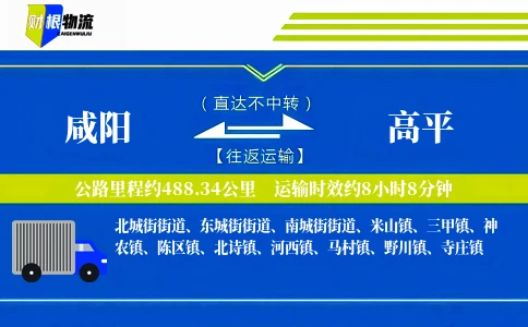 咸阳到高平物流公司