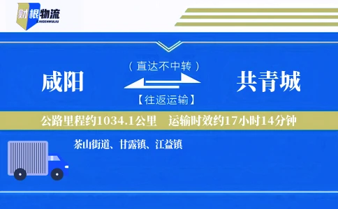 咸阳到共青城物流公司