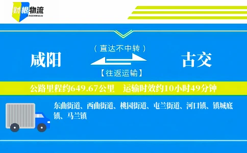 咸阳到古交物流公司
