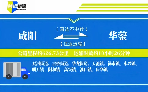 咸阳到华蓥物流公司