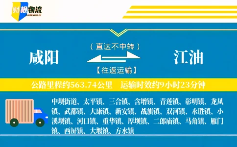 咸阳到江油物流公司