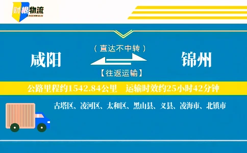 咸阳到锦州物流公司
