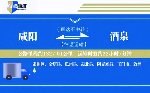 咸阳到酒泉物流公司