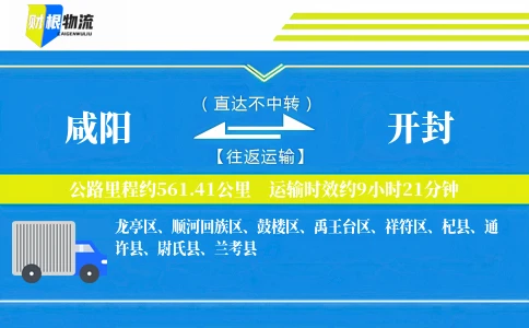 咸阳到开封物流公司
