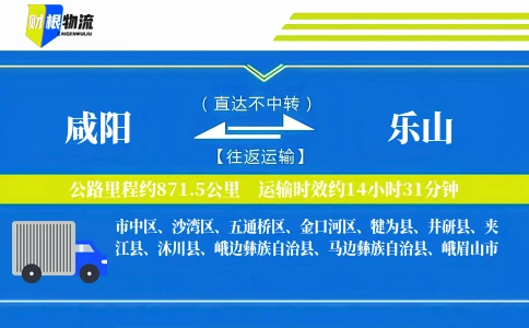 咸阳到乐山物流公司