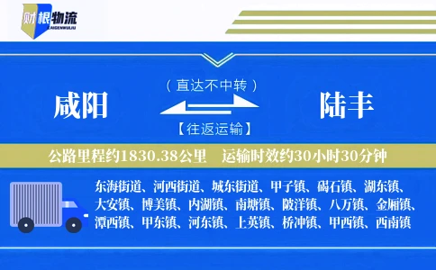 咸阳到陆丰物流公司