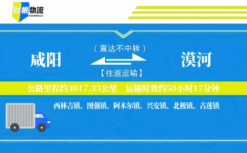 咸阳到漠河物流公司