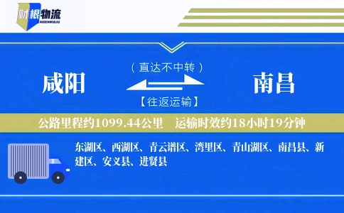 咸阳到南昌物流公司