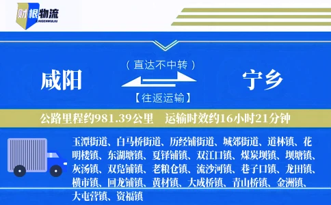 咸阳到宁乡物流公司
