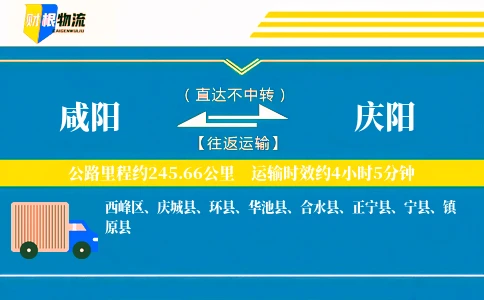 咸阳到庆阳物流公司