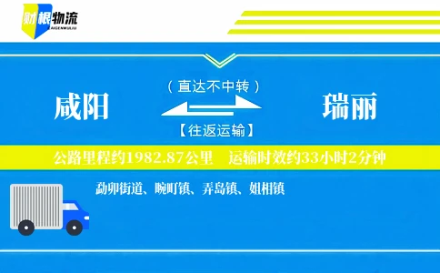 咸阳到瑞丽物流公司