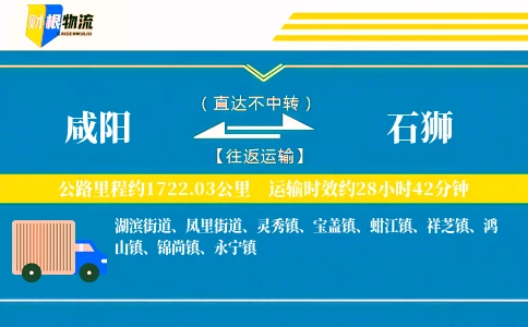 咸阳到石狮物流公司