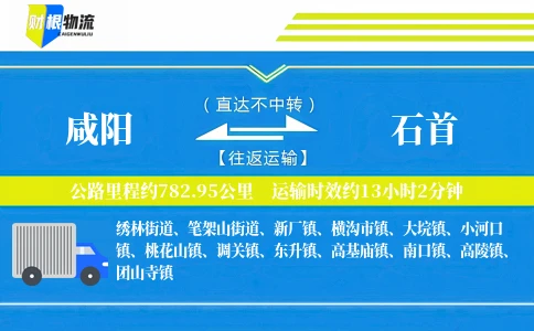 咸阳到石首物流公司