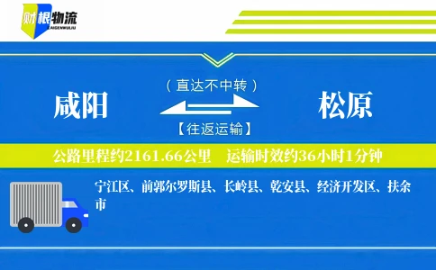 咸阳到松原物流公司