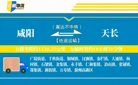 咸阳到天长物流公司
