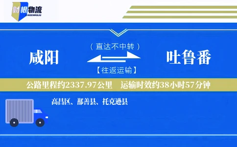咸阳到吐鲁番物流公司