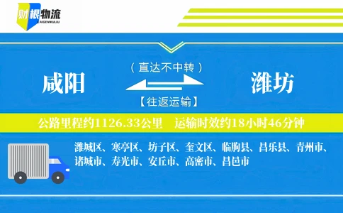 咸阳到潍坊物流公司