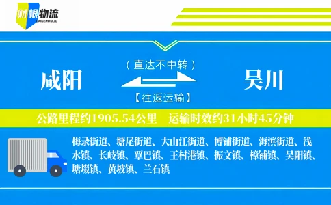咸阳到吴川物流公司
