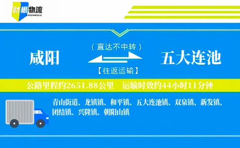 咸阳到五大连池物流公司