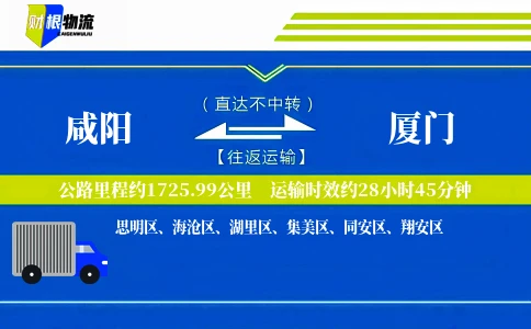 咸阳到厦门物流公司
