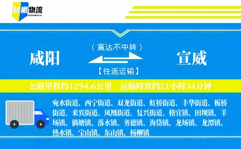咸阳到宣威物流公司