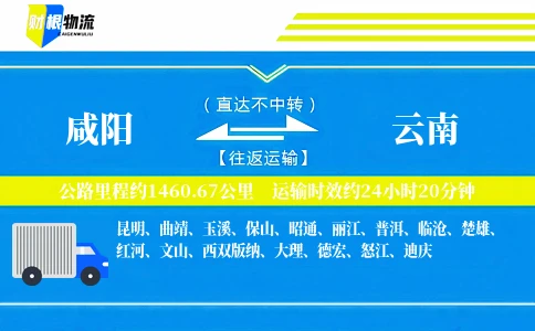 咸阳到云南物流公司