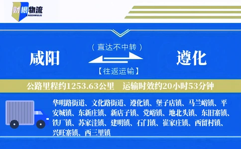 咸阳到遵化物流公司