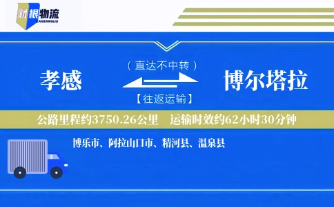 孝感到博尔塔拉物流公司