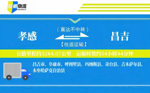 孝感到昌吉物流公司