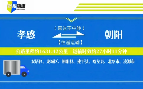 孝感到朝阳物流公司