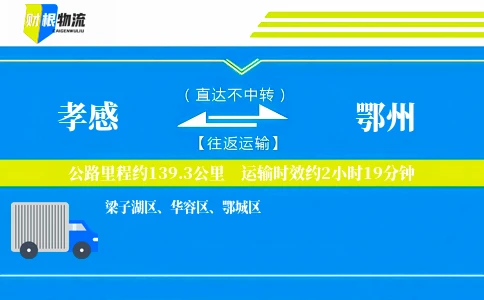 孝感到鄂州物流公司