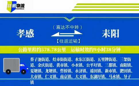 孝感到耒阳物流公司
