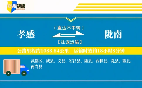 孝感到陇南物流公司