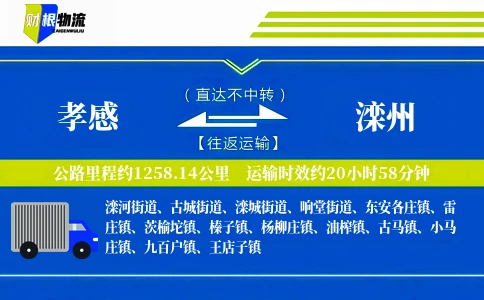 孝感到滦州物流公司