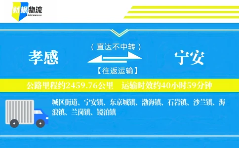 孝感到宁安物流公司