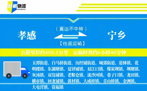 孝感到宁乡物流公司