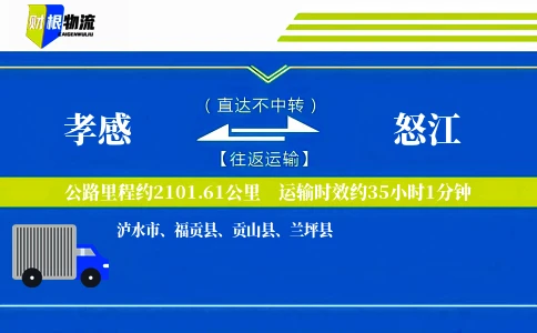 孝感到怒江物流公司