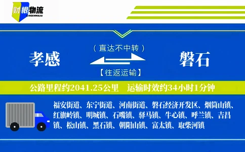 孝感到磐石物流公司