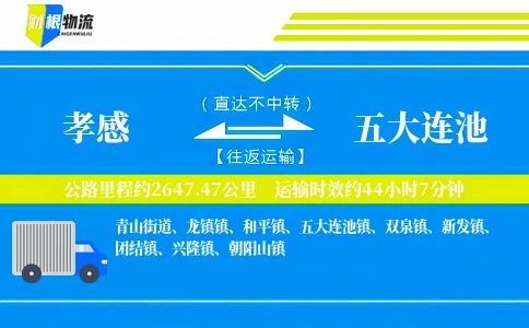 孝感到五大连池物流公司