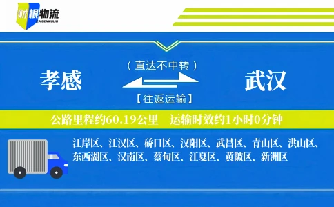 孝感到武汉物流公司