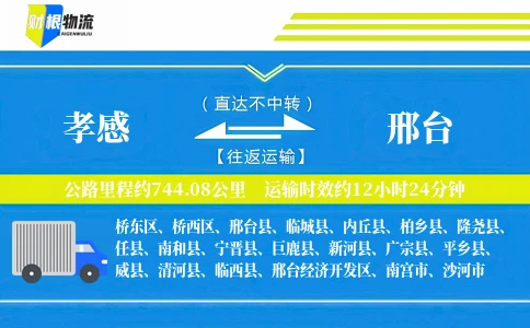 孝感到邢台物流公司
