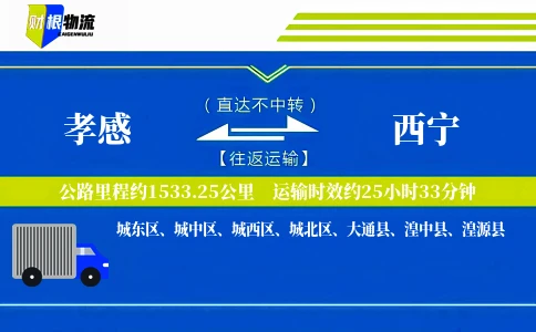 孝感到西宁物流公司