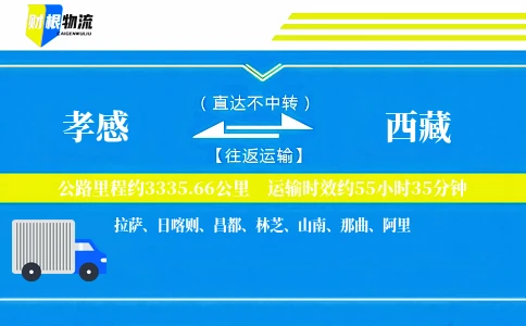 孝感到西藏物流公司