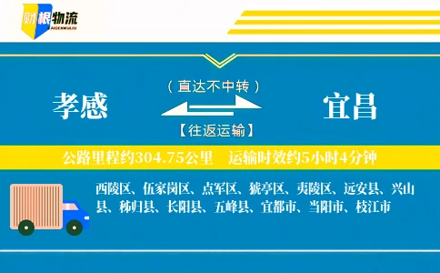 孝感到宜昌物流公司