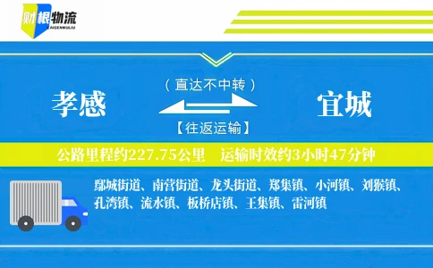 孝感到宜城物流公司