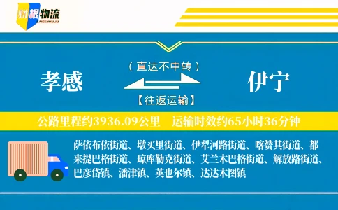 孝感到伊宁物流公司