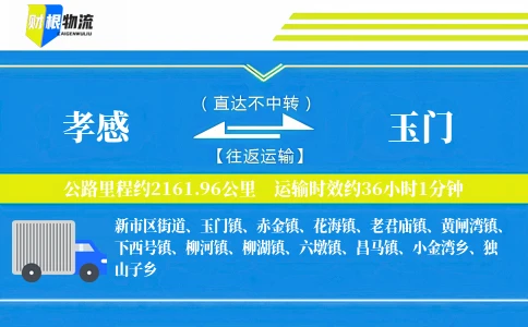 孝感到玉门物流公司